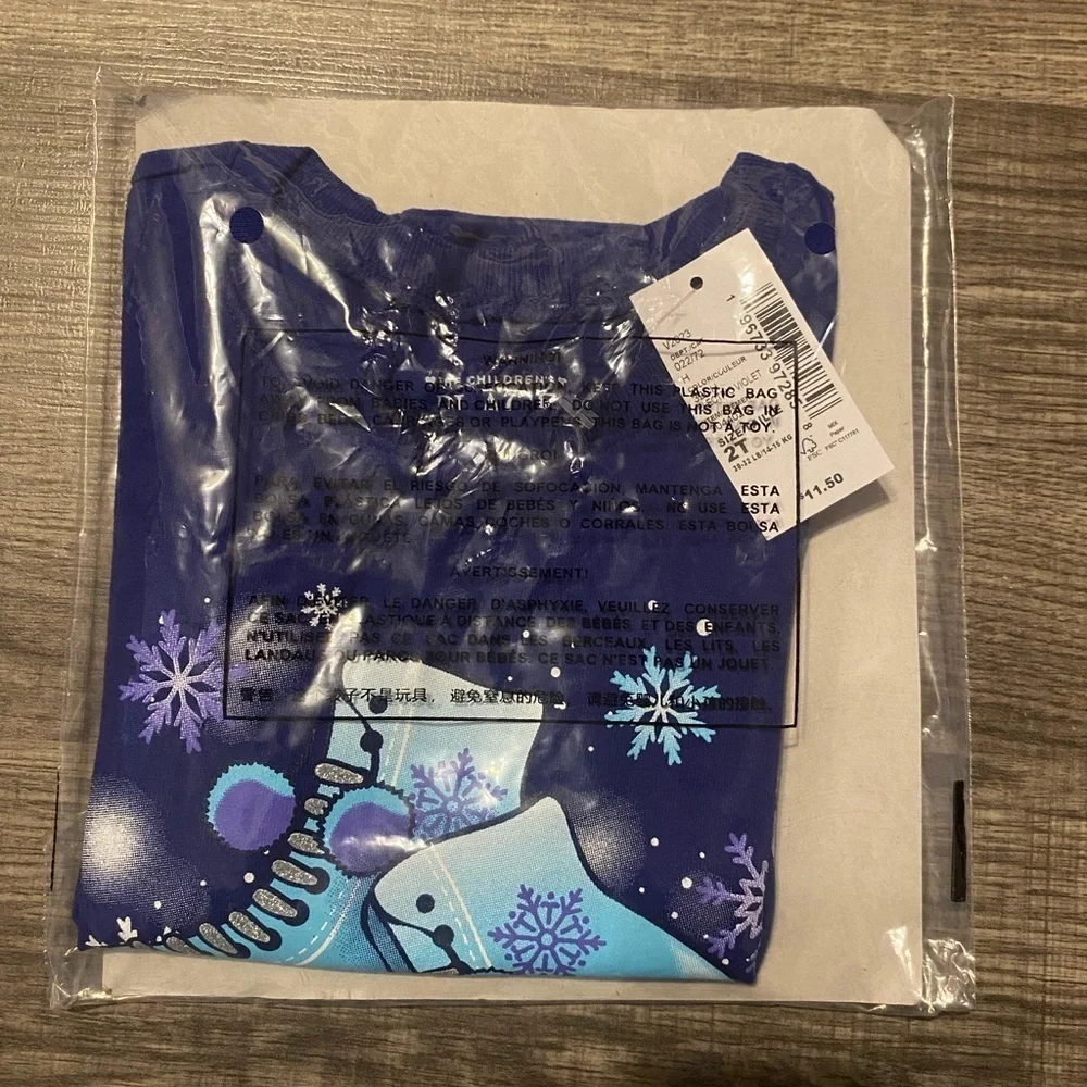 The Children’s Place - NEW -  Girls Ice Skates Graphic Tee - Electric Violet